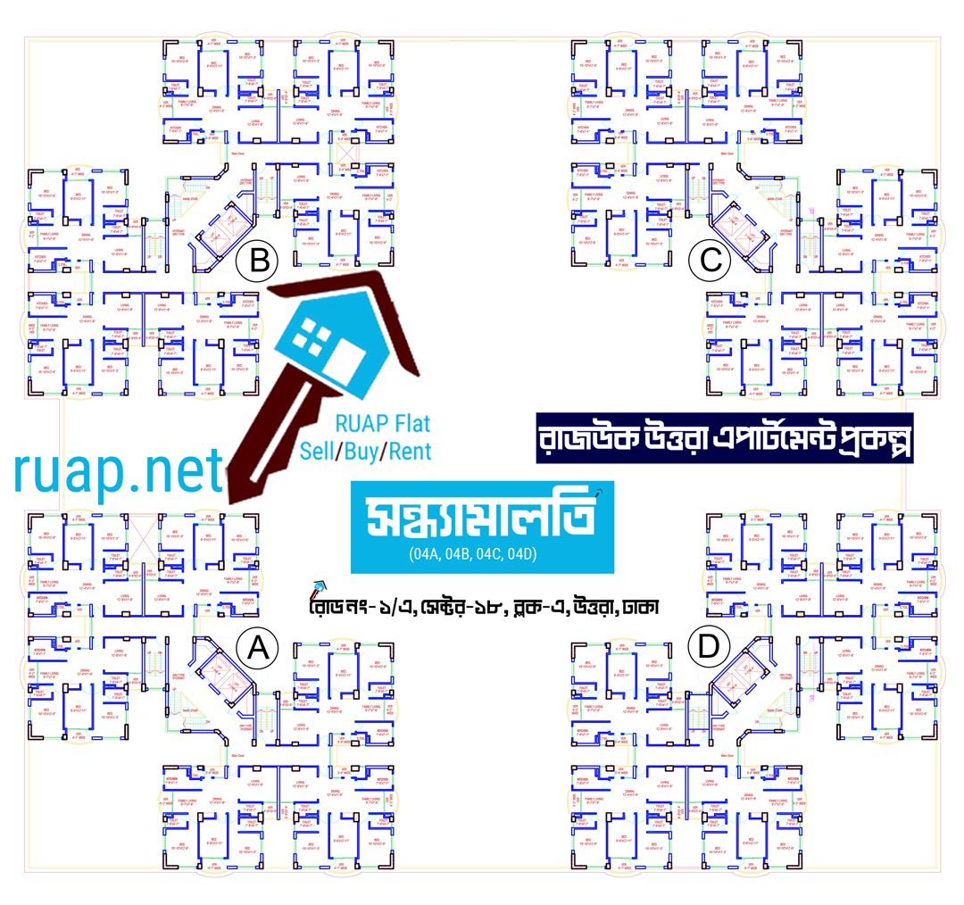 Typical-Floor-Plan-Building-04-সন্ধ্যামালতি